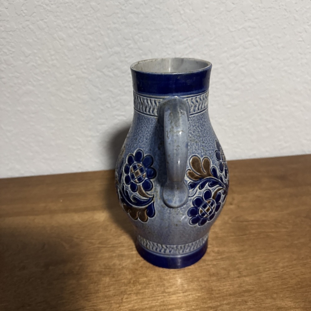 Vintage Marzi And Remy German Salt Glazed Stoneware Pitcher - Picture 2 of 7